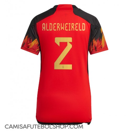 Camisa de time de futebol Bélgica Toby Alderweireld #2 Replicas 1º Equipamento Feminina Mundo 2022 Manga Curta